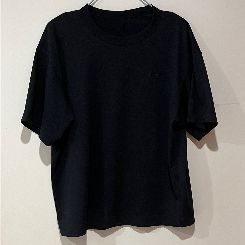 Men's Black Short-Sleeve Crewneck Shirt